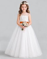 Burnt Orange Ball Gown Flower Girl Dress Front