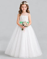 Mint Green Ball Gown Flower Girl Dress Front