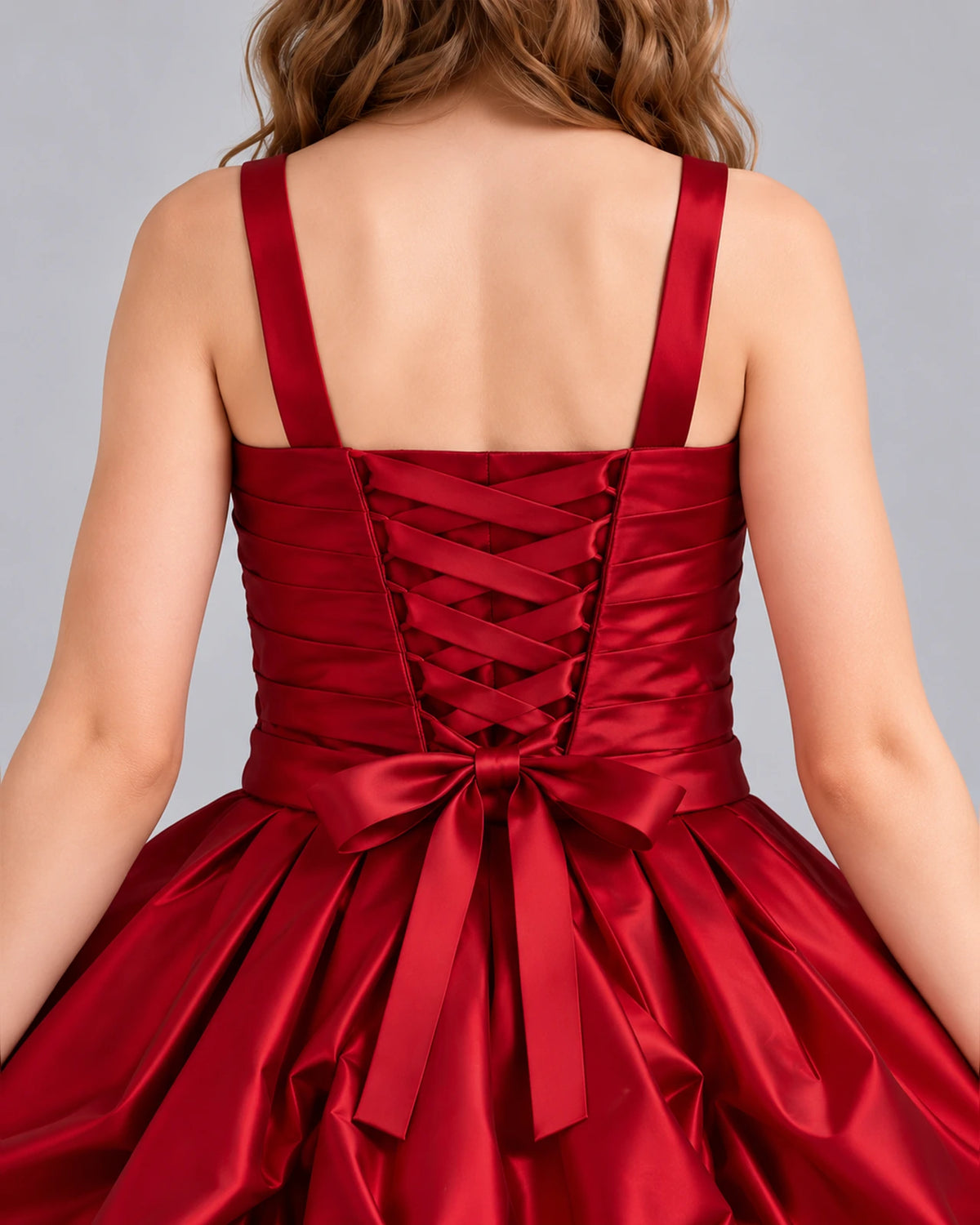 Burgundy Ball Gown Girls Pageant Dress Back_Detail [Shared]