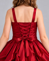 Burgundy Ball Gown Girls Pageant Dress Back_Detail [Shared]