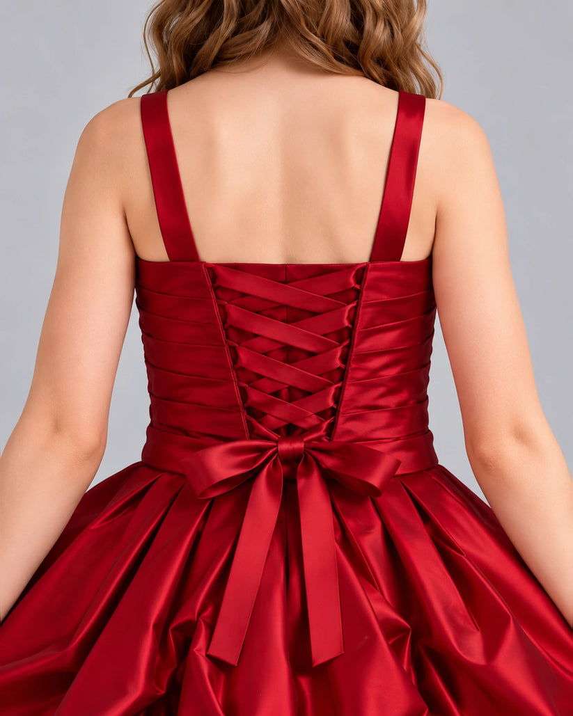 Burgundy Ball Gown Girls Pageant Dress Back_Detail [Shared]