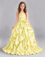 Daffodil Ball Gown Girls Pageant Dress Front