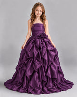 Grape Ball Gown Girls Pageant Dress Front