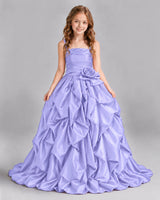 Lavender Ball Gown Girls Pageant Dress Front