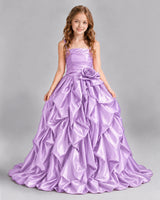 Lilac Ball Gown Girls Pageant Dress Front