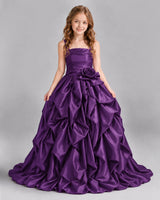 Purple Ball Gown Girls Pageant Dress Front