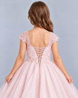 Blush Pink Ball Gown Girls Formal Dress Back_Detail [Shared]
