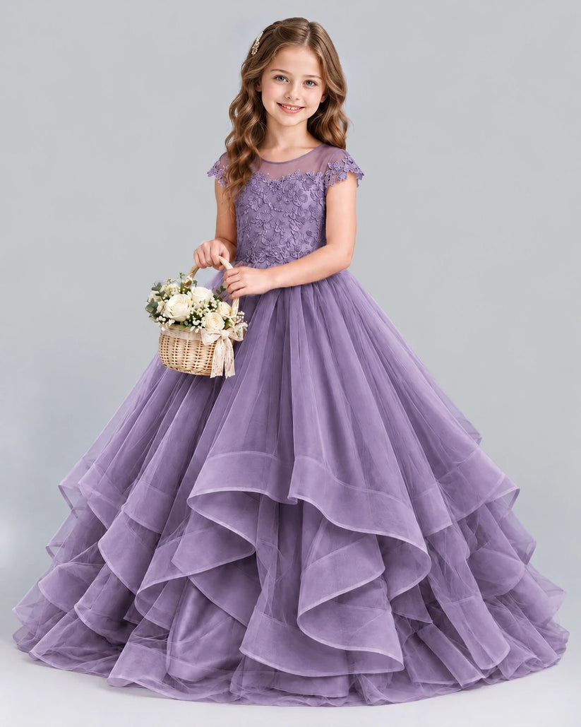 Wisteria Ball Gown Girls Formal Dress Front