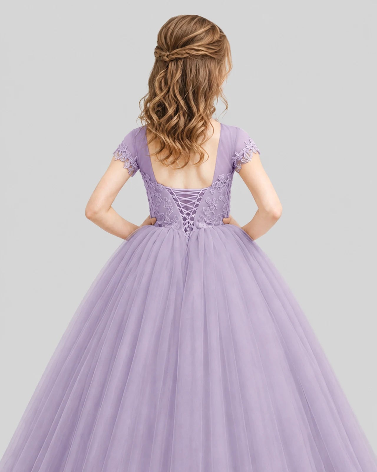 Wisteria Ball Gown Girls Pageant Dresses Back