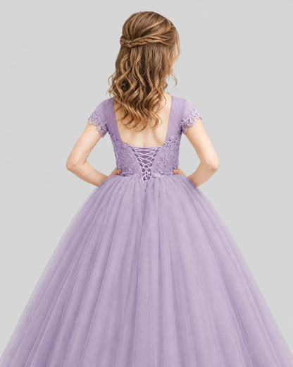 Wisteria Ball Gown Girls Pageant Dresses Back