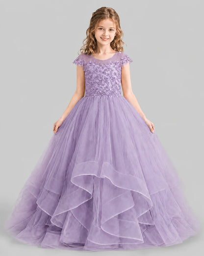 Wisteria Ball Gown Girls Pageant Dresses Detail