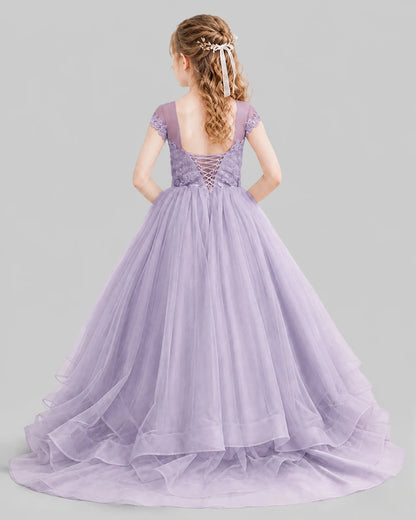 Wisteria Ball Gown Girls Pageant Dresses Front