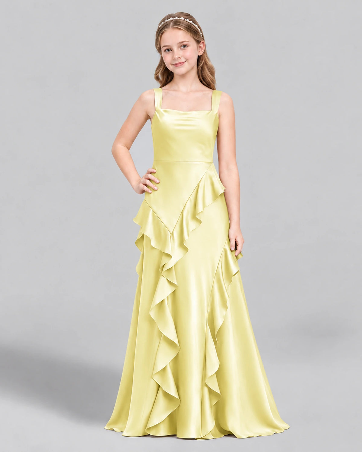 Daffodil A-line Junior Bridesmaid Dress Front