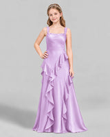 Lilac A-line Junior Bridesmaid Dress Front