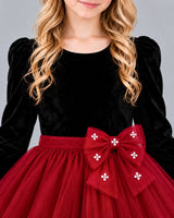 Red Ball Gown Girls Formal Dress Detail [Shared]