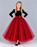 Red Ball Gown Girls Formal Dress Pose [Shared]
