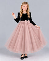 Dusty Rose Ball Gown Girls Formal Dress Front