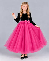 Hot Pink Ball Gown Girls Formal Dress Front