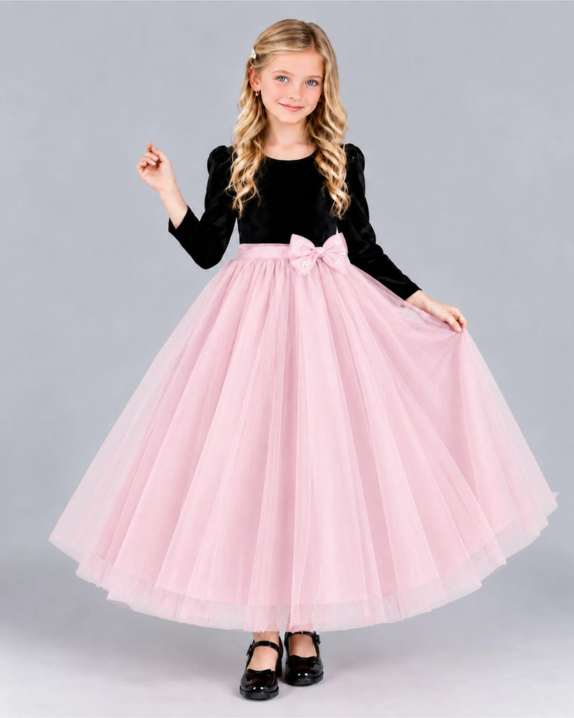 Pink Ball Gown Girls Formal Dress Front