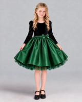 Emerald Green A-line Girls Formal Dress Front