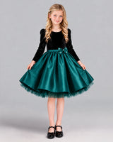 Peacock A-line Girls Formal Dress Front