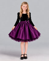 Purple A-line Girls Formal Dress Front