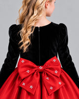 Red A-line Girls Formal Dress Back_Detail [Shared]