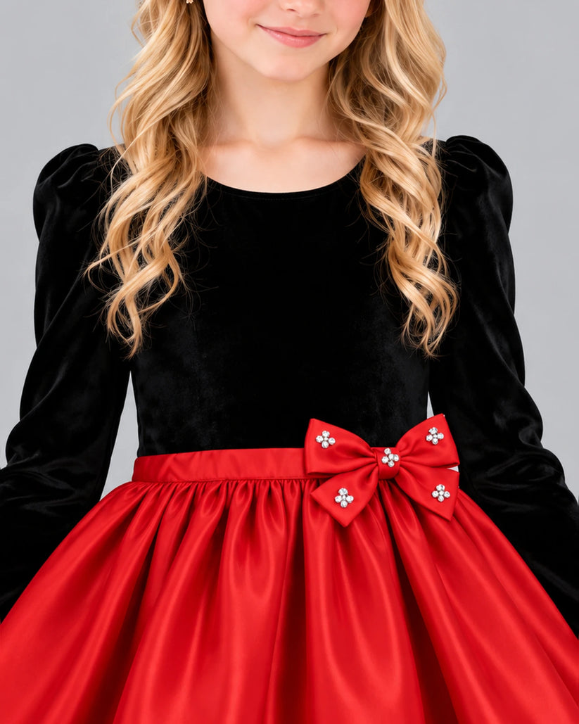Red A-line Girls Formal Dress Detail [Shared]