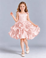 Blush Pink Ball Gown Girls Formal Dress Front