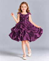 Grape Ball Gown Girls Formal Dress Front