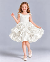 Ivory Ball Gown Girls Formal Dress Front