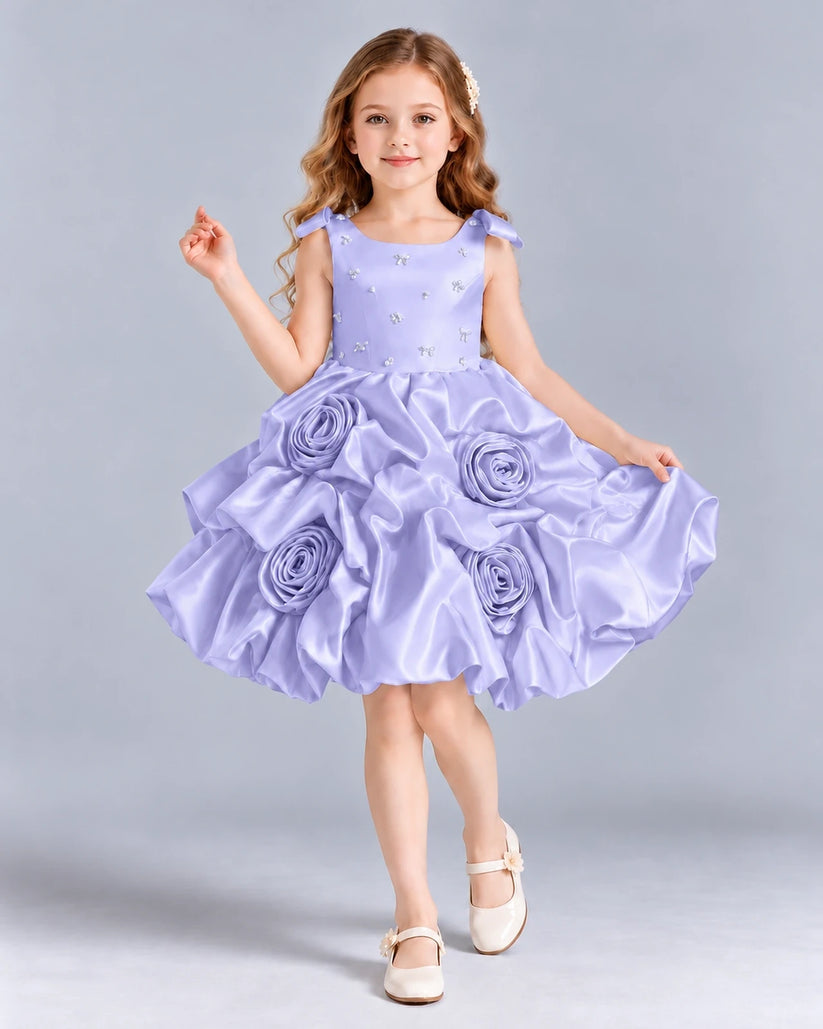 Lavender Ball Gown Girls Formal Dress Front