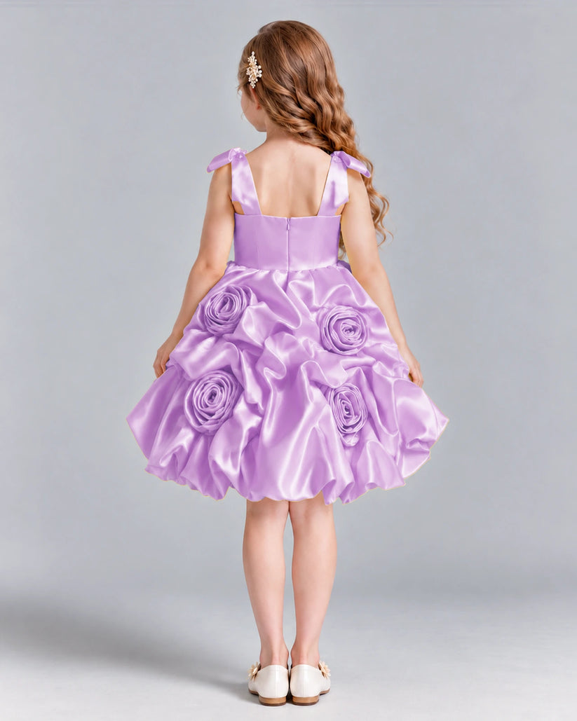 Lilac Ball Gown Girls Formal Dress Back [Shared]