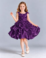 Purple Ball Gown Girls Formal Dress Front