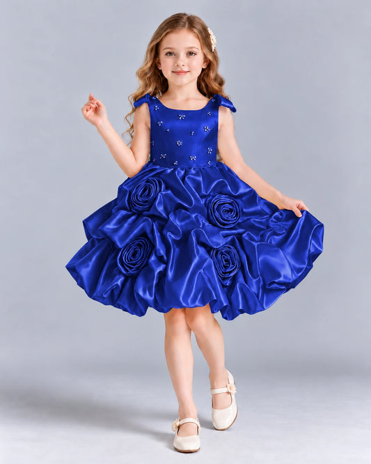 Royal Blue Ball Gown Girls Formal Dress Front