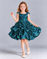 Teal Ball Gown Girls Formal Dress Front