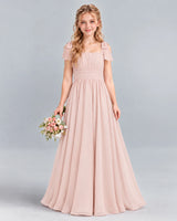 Blush Pink A-line Junior Bridesmaid Dress Pose [Shared]