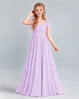 Lavender A-line Junior Bridesmaid Dress Front