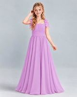 Lilac A-line Junior Bridesmaid Dress Front