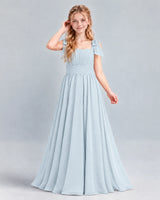 Mist A-line Junior Bridesmaid Dress Front