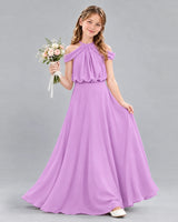 Lilac A-line Junior Bridesmaid Dress Front