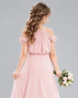 Pink A-line Junior Bridesmaid Dress Back_Detail [Shared]