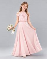Pink A-line Junior Bridesmaid Dress Pose [Shared]