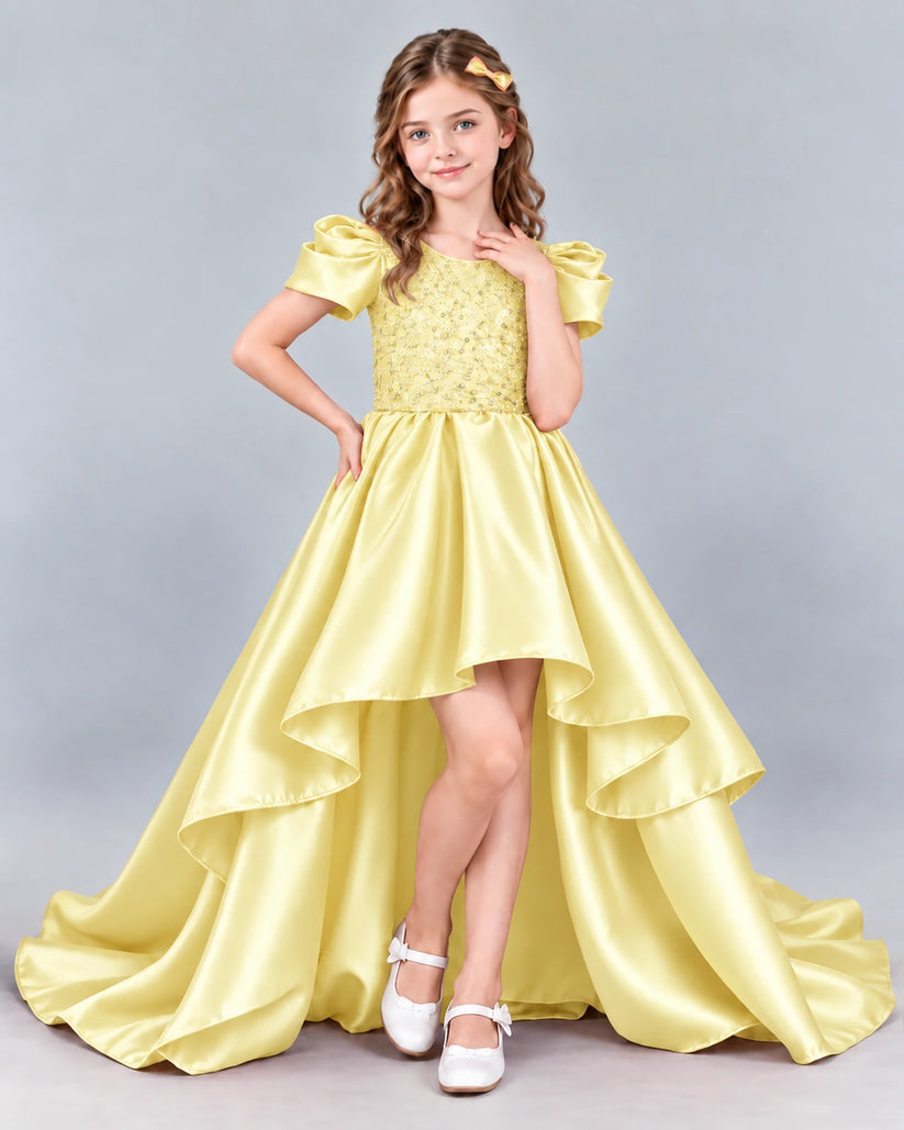 Daffodil Ball Gown Girls Formal Dress Front