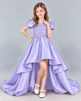 Lavender Ball Gown Girls Formal Dress Front