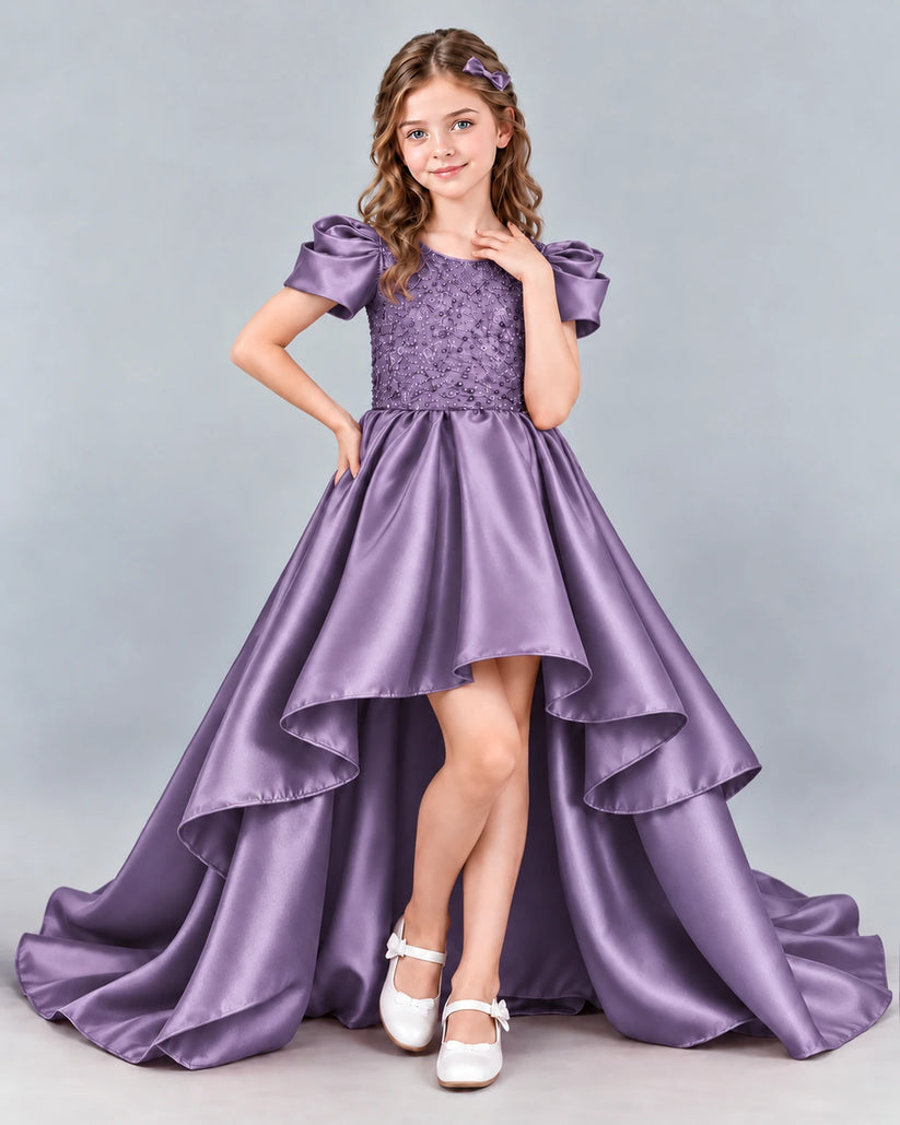 Wisteria Ball Gown Girls Formal Dress Front
