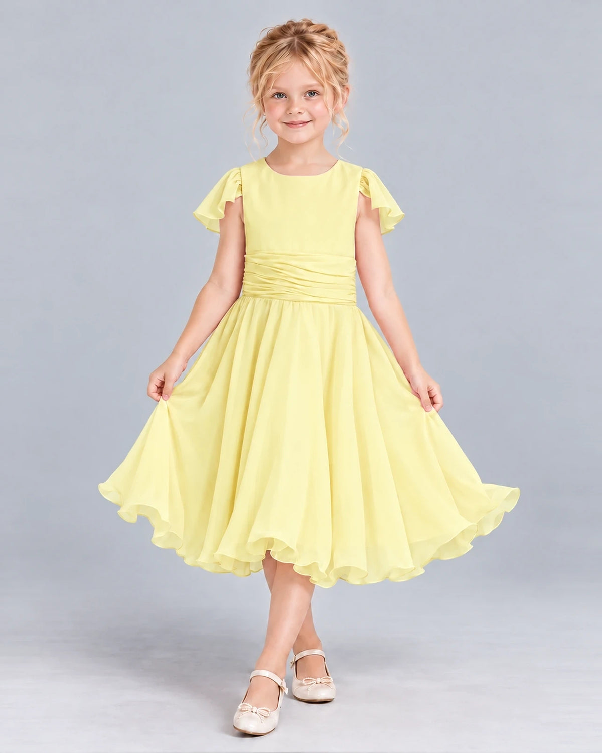 Daffodil A-line Junior Bridesmaid Dress Front