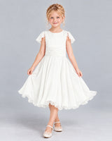 Ivory A-line Junior Bridesmaid Dress Front