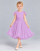 Lilac A-line Junior Bridesmaid Dress Front