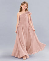 Dusty Rose A-line Junior Bridesmaid Dress Front